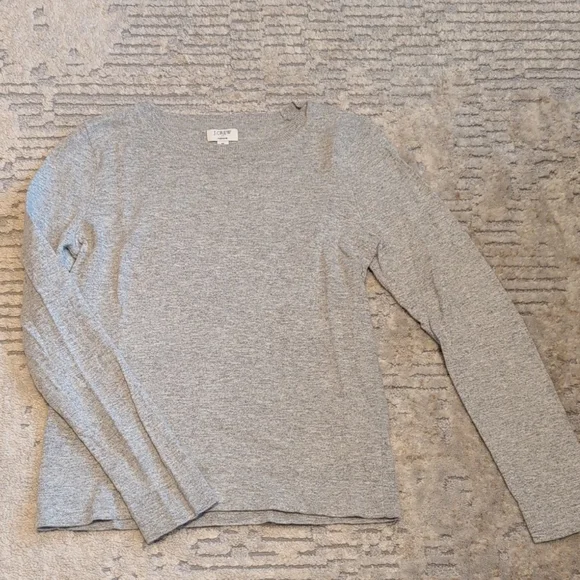 J. Crew Women's Cotton-Wool Blend Teddie Sweater In Heather Grey - Picture 3 of 5